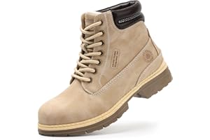 ANJOUFEMME Combat Work Hiking Boots for Women - Ladies Casual Waterproof Outdoor Boots, Walking Hiking Shoes, Backpacking Boots