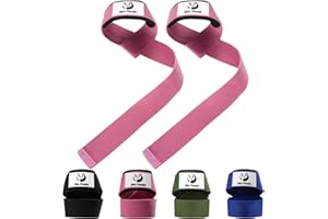 Sim Panda Lifting Straps, 24" Wrist Straps with 4mm Neoprene Padding for Women and Men,Weightlifting Straps for Bodybuilding,