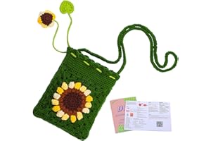 Pnytty Crochet Kit-Bag Crochet Kit for Beginners Crochet Starters Craft Kniting Kits for Adults Include Crochet Yarn Hook Tool Supplies with Easy Step-by-Step Video Tutorials
