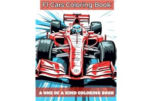 F1 Cars Coloring Book: 30 Full Page Illustrations featuring Formula Cars For Ages 8 years to Adult (Racing Car Coloring Books