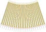 URAQT Metallic Birthday Candles 24 Pcs Champagne Gold 5.1 Inch Long
