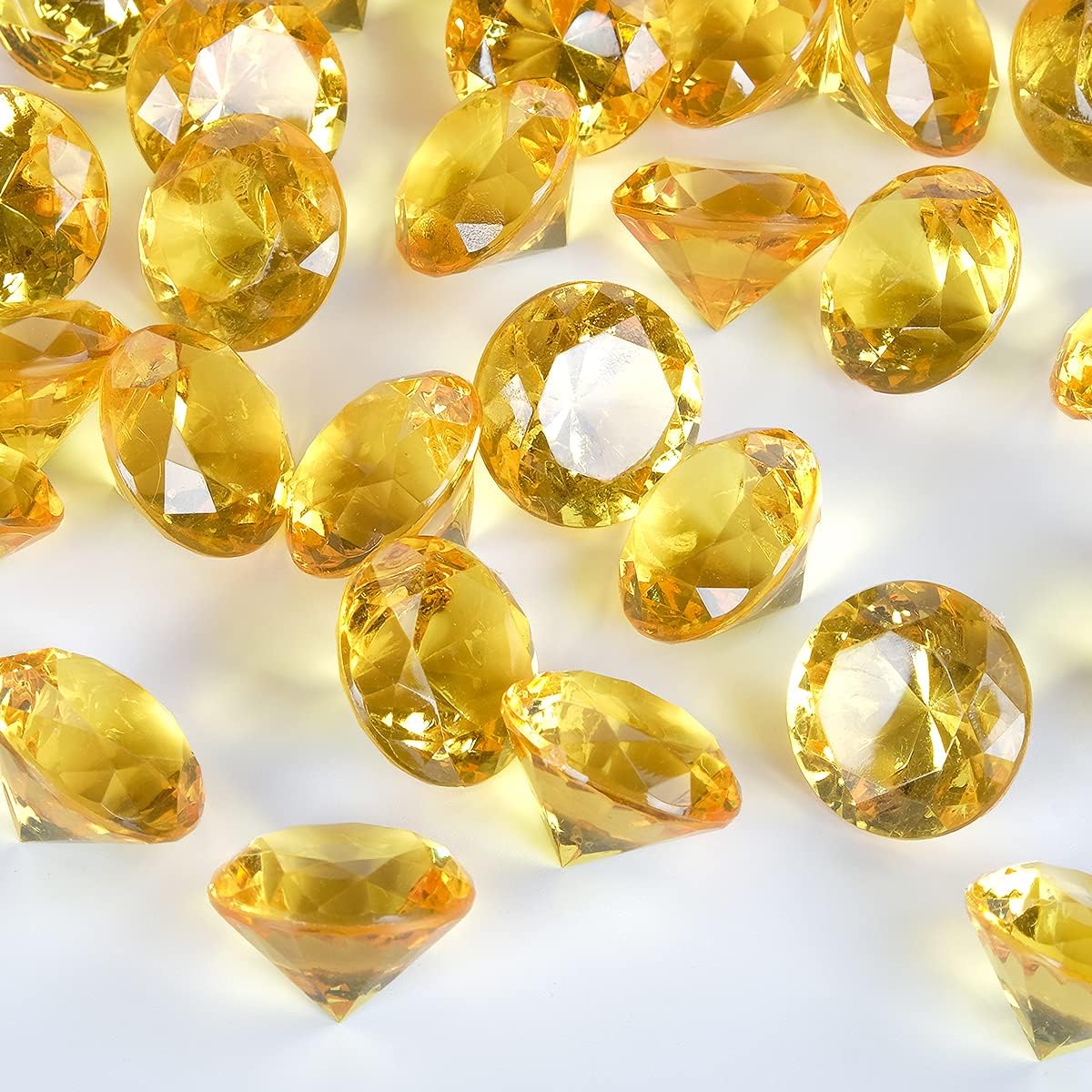Vase Fillers - Babenest Acrylic Diamond Fake Gems Vase Filler, 240pcs 3/4 Inch Faux Diamonds Crystals Jewels for Table Scatters Wedding Party Event Arts & Crafts Birthday Decoration Favor (Gold)