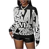 SOLY HUX Women's Graphic Sweater Crewneck Long Sleeve Knit Pullover Tops Casual Trendy Sweaters