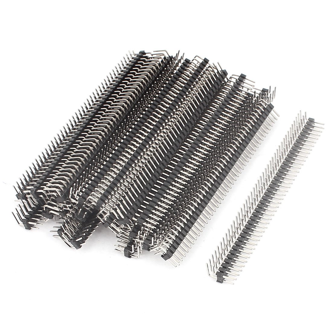 sourcing map 24Pcs Dual Row 2x40Pin 2.0mm Right Angle Male Pin Header IC Connectors