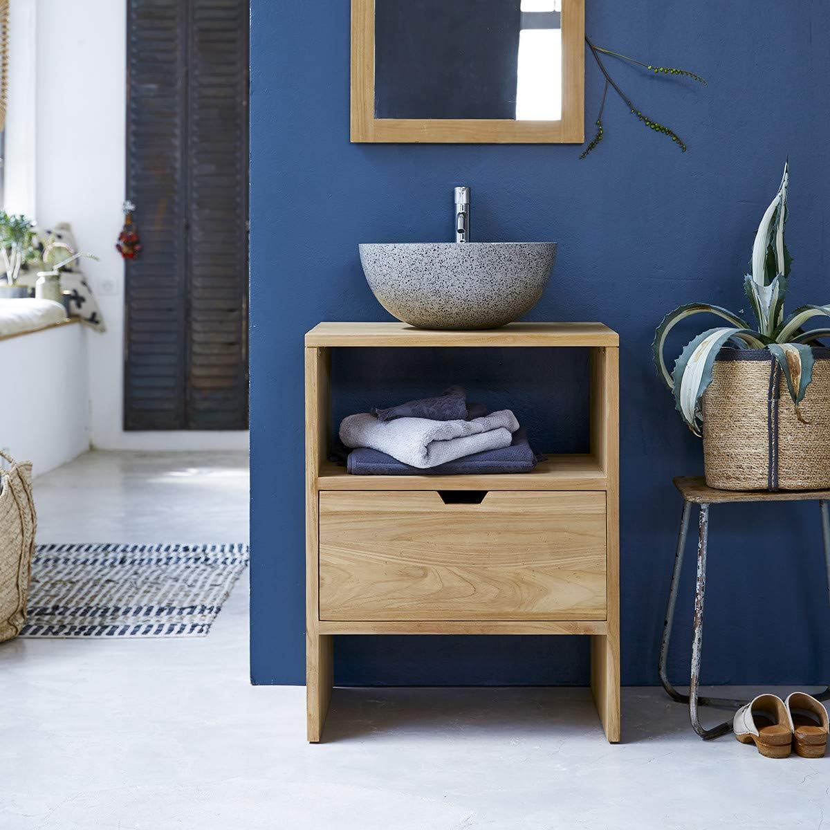 meuble teck sous vasque