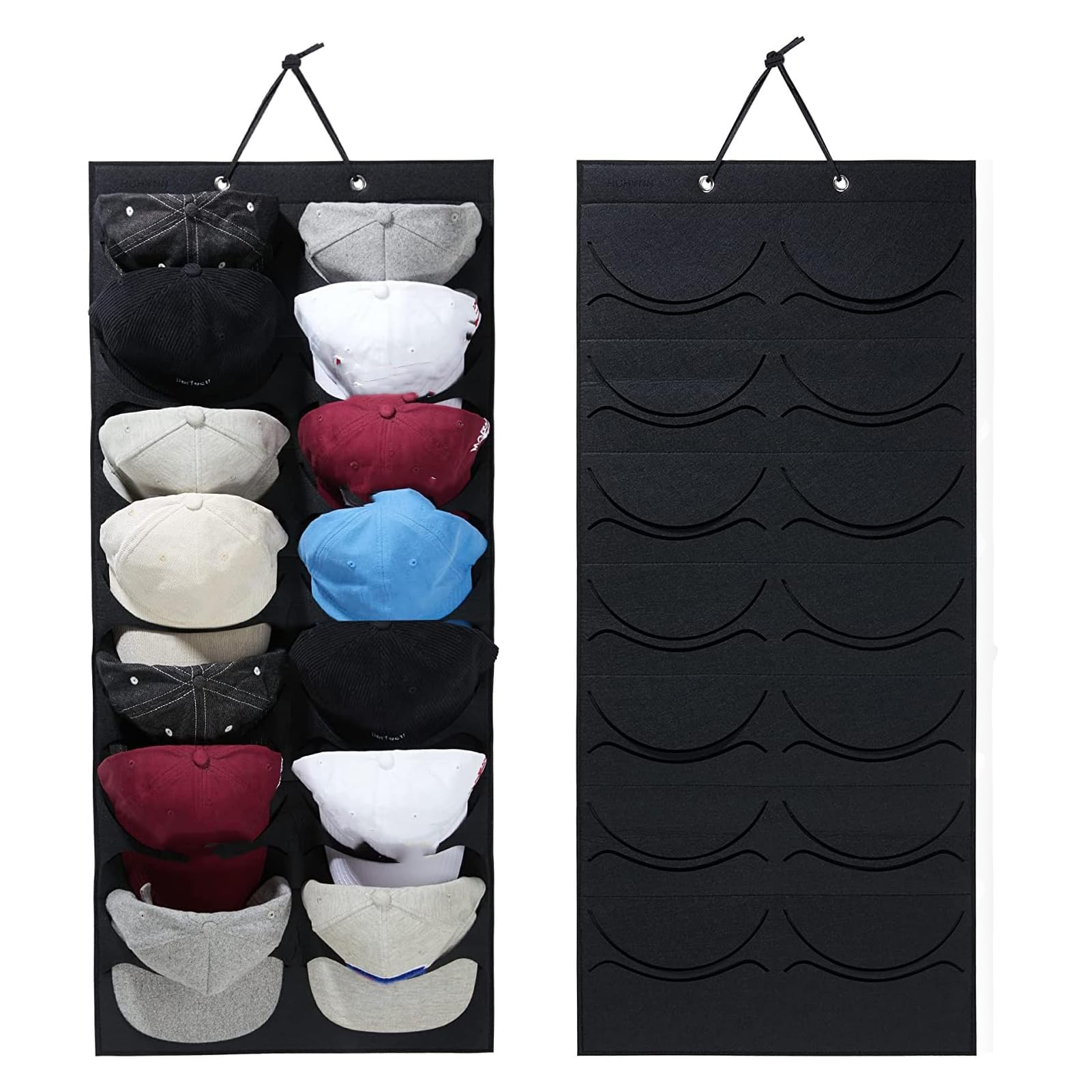 Tefola Baseball Hat Rack,16 Pockets Over the Door, Store and Display Your Baseball Cap Collection, Baseball Hat Storage Organizer, Closet, Bedroom, Entryway, Wall