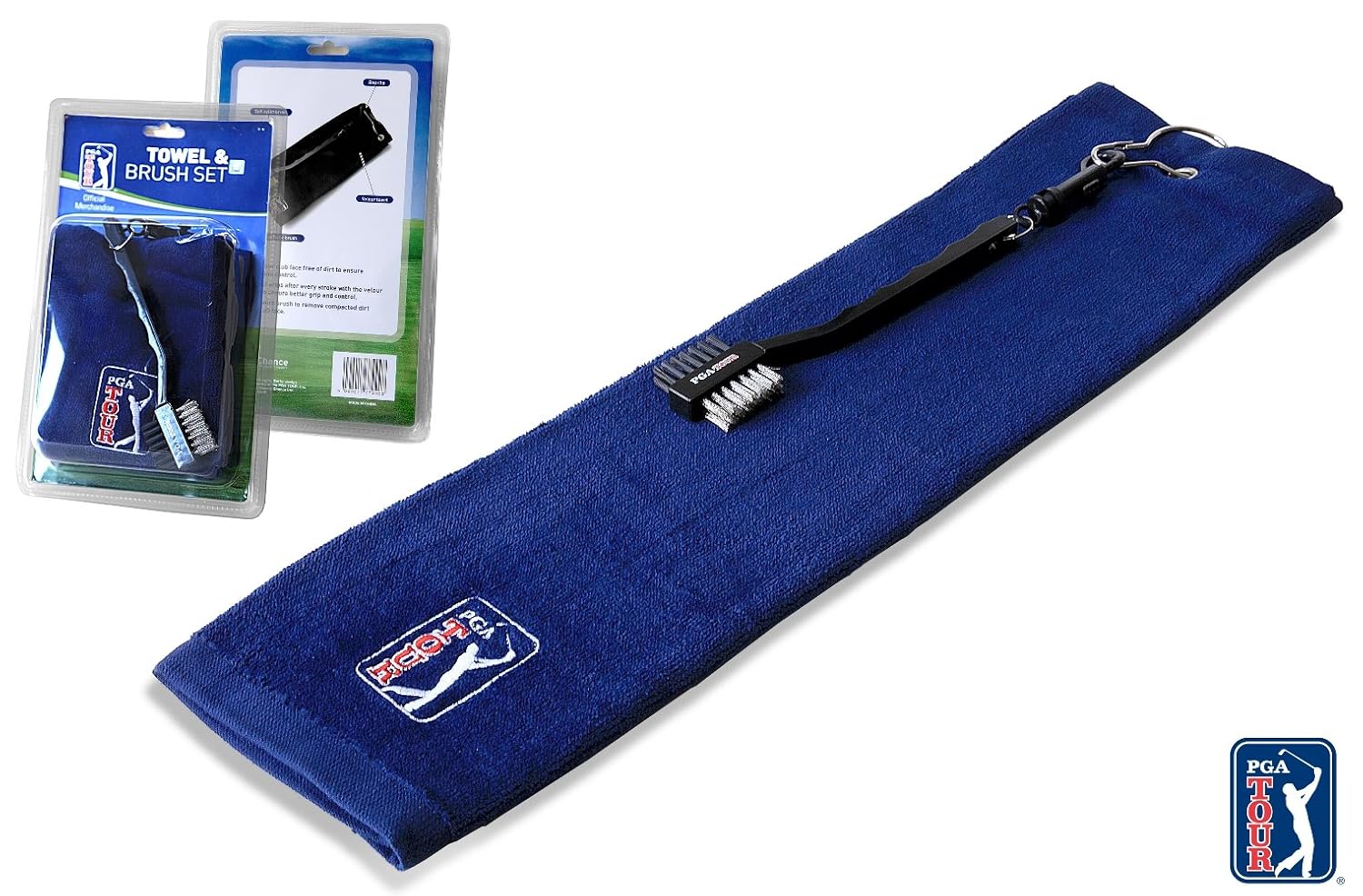 PGA Tour Golf Towel and Brush Set Amazon.co.uk Sports & Outdoors