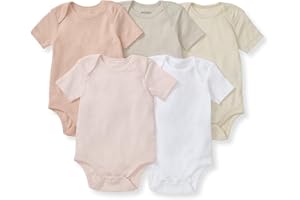 Burt's Bees Baby Organic Cotton Bodysuits – Baby Boy & Girl Short and Long Sleeve One-Pieces, 5-Pack