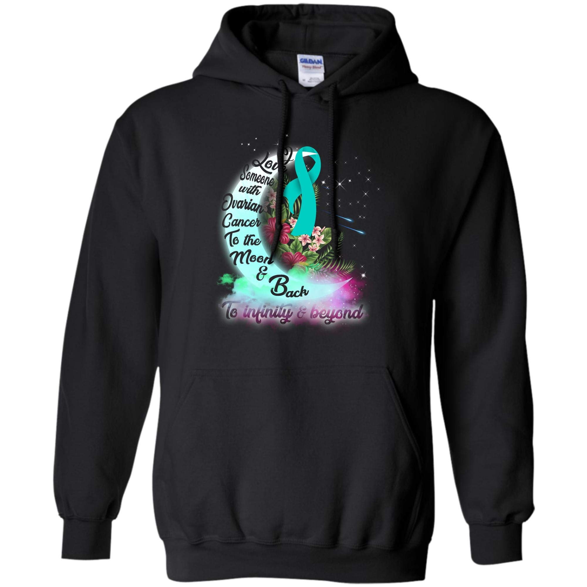  Ovarian Cancer Awareness T-shirt To The Moon And Back Survivor Mom- Gift