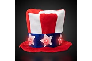 Windy City Novelties - LED Uncle Sam Patriotic Hat with Stars