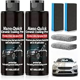HDFDREO Nano Quick Ceramic Coating,Nano-Quick Ceramic Coating Pro,3.38fl.oz | Nano Quick Coat Restoring,Quick Effect Coating Agent for Car Paint,for Dust-Proof Glass Effect and Lasting Luster(2PCS)