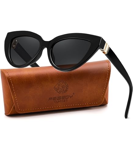 Amazon.com: THUNY Black Cat Eye Sunglasses with UV400 