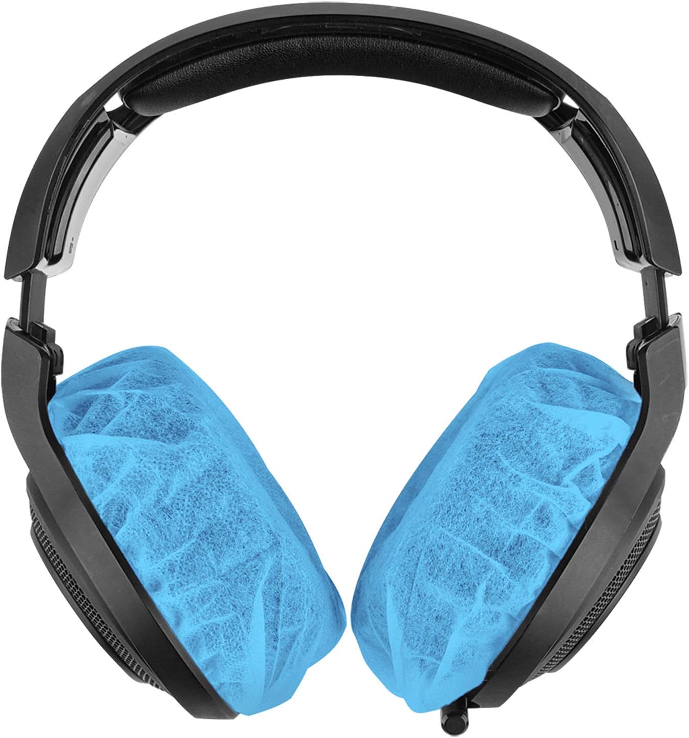 Geekria 100 works Disposable Headphones Ear Cover for Large Over-Ear Headset Earcup, Stretchable Sanitary Protector (L/Blue) - Image 5