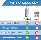 Pill Mill Pill Crusher Metal Grinder Elongated Crank Travel Powdered Pills view 4
