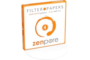 ZENPORE Filter Paper 18.5cm Lab Qualitative Filter Paper for Chemistry, Standard Qualitative Grade 4-Fast Flow 185mm(100 Discs)