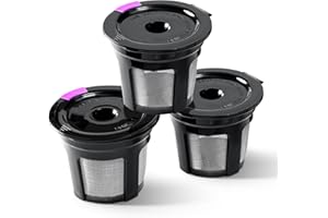 MG Coffee Refillable K Filters Reusable Keurig Coffee Pod Empty Coffee Capsule Compatible for Keurig 2.0 & 1.0 Brewers -3Cups