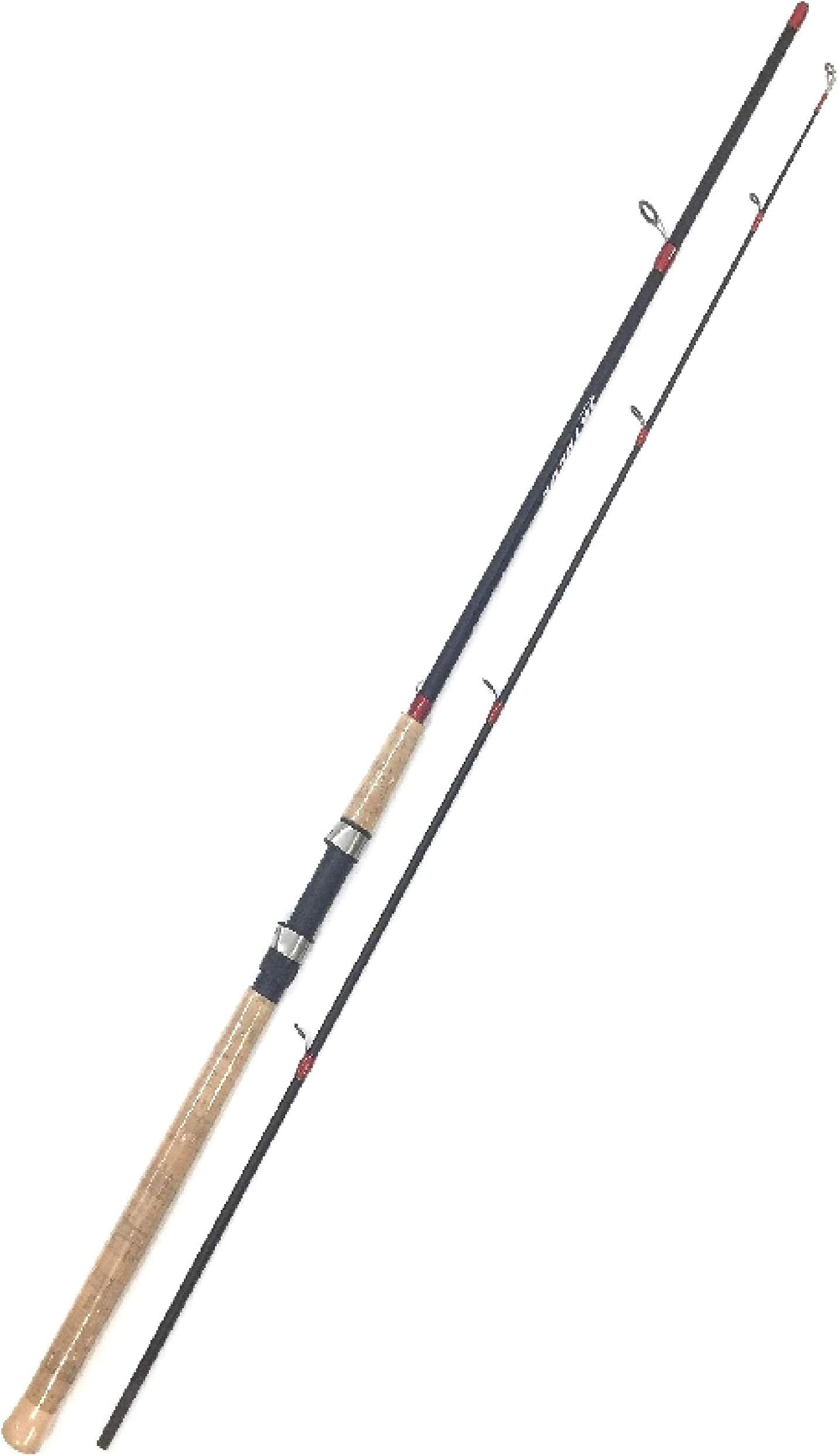 Fapeto|2-Pieces| Affordable Saltwater 100% Carbon Resin Fiber Spinning Fishing Rod| Medium-Light Fast Action | Bait Casting| Inshore 7ft + Protective Bag