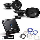 AlpineMRV-F300 4 Channel Amplifier Alpine S-S69C 6X9 Component Set, S-S50 5.25" Coax Speakers and Wiring Kit