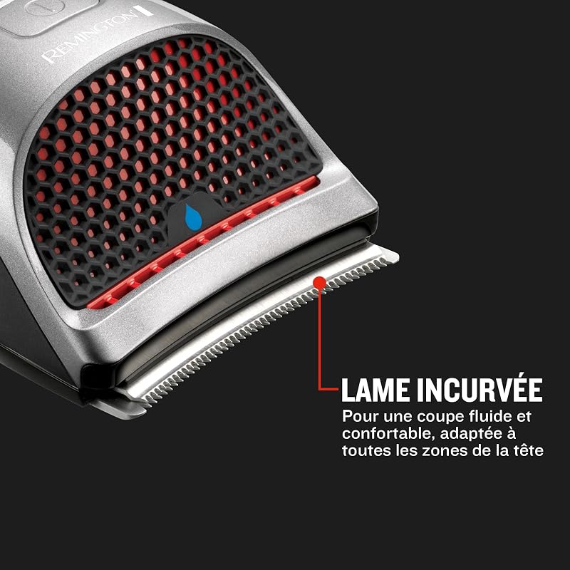 Tondeuse Cheveux [DIY] QuickCut (Utilisation Facile & Rapide, Ergonomique, Secteur/Sans fil-Batterie Lithium,Charge rapide, Wet&Dry, 9 Sabots 1,5-15mm, Lame acier Incurvée) Tondeuse HC4250