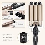 DazSpirit 3 Barrel Hair Waver 25 mm Ceramic Tourmaline, 2 Heat Settings view 2