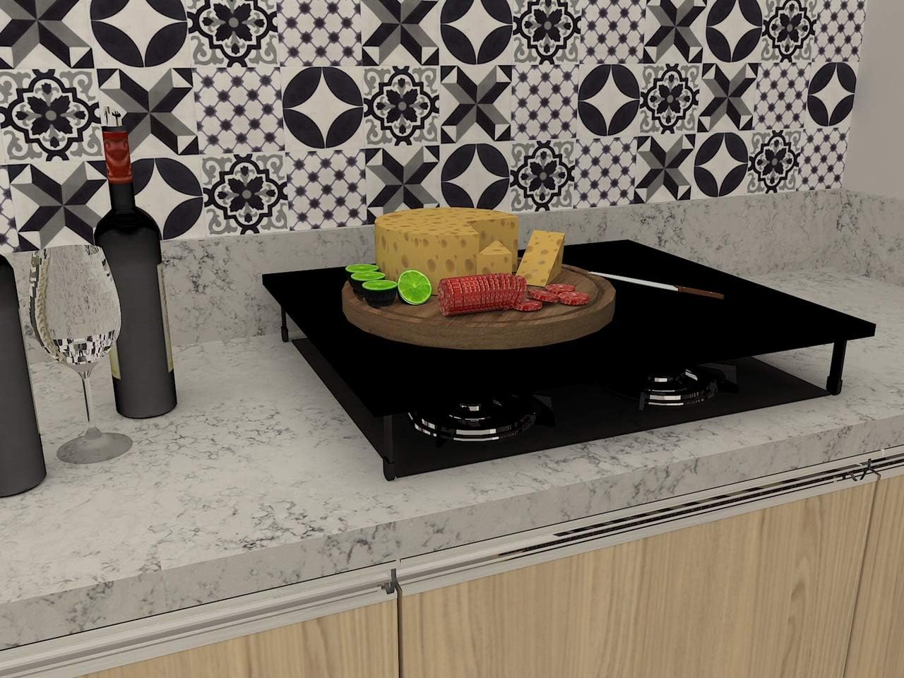 Tampa Para Cooktop 4 Bocas Fischer Consul Electrolux Preta