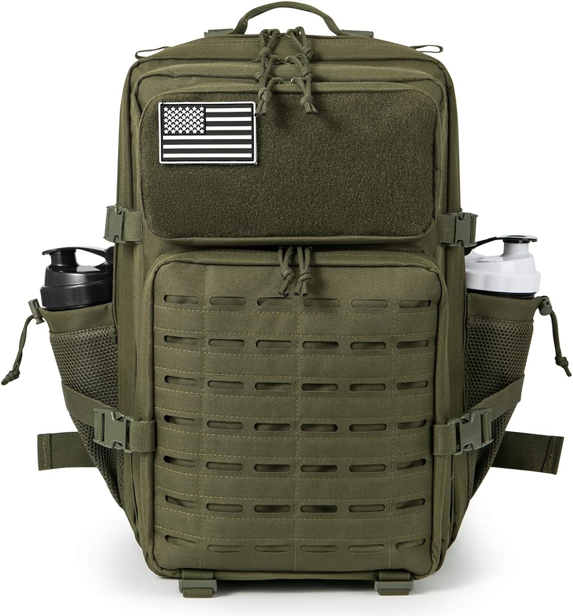 QT&QY Military Tactical Backpacks For Men Molle Daypack 45L Lage 3 Day