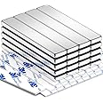 Grtard 20 Pack Neodymium Magnet Bar, Strong Rare Earth Magnets with Double-Sided Adhesive, Magnet Strips Heavy Duty Perfect for Fridge, Garage, Kitchen, Science, Craft, Office, DIY - 60 x 10 x 3 mm