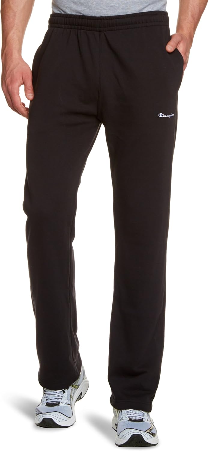 Zoulee Pantaloni Jogger Uomo Con Zip Anteriori E Fondo Aperto - Modello Nero, Taglia XL - Pratici E Sportivi Con Tasche Laterali Zip
