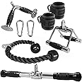 WNOEY Tricep Press Down Cable Machine Attachment, LAT Pulldown Attachments, Home Gym Accessories, Triceps Pull Down Attachment, Cable Machine Accessories for Home Gym