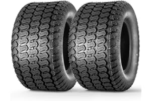 MaxAuto 24x12.00-12 Turf Lawn Mower Golf Cart Tractor Tires 4Ply P332 Tubeless, Set of 2