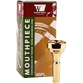 Denis Wick DW4884-4BFL Gold-Plated Flugelhorn Mouthpiece, Brass Accessory | Gold-plated 4BFL flugelhorn mouthpiece designed for balanced airflow, warm tone, smooth response and controlled articulation.