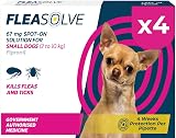 Naqua FleaSolve Small Dog Flea & Tick Treatment 4 Pipettes 2-10kg