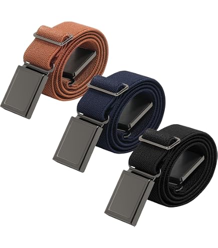 AWAYTR Kids Magnetic Belt for Girls - 3 Pack Toddler Boys Elastic Belt