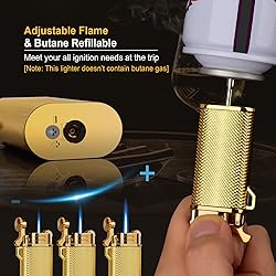 2 Pack Vintage Torch Lighter with Windproof Jet