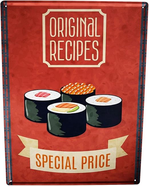 Vintage Tin Sign Wall Decor 12x16Inch,Original Recipe,Retro