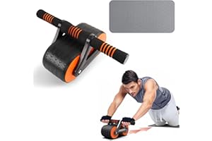 MKHS Automatic Rebound Abdominal Wheel, Double Round Ab Roller Wheel Exercise Equipment, Domestic Abdominal Exerciser, Beginners and Advanced Abdominal Core Strength Training