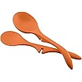 Rachael Ray Kitchen Tools and Gadgets Nonstick Utensils/Lazy Spoon and Ladle, 2 Piece, Orange