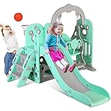 Arlopu Swing Slide for Kids, 6 in 1 Slide Climber