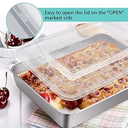 P&P CHEF Stainless Steel Baking Pan Set, Rectangle