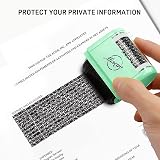 Miseyo Wide Identity Theft Protection Roller Stamp Set Mint Green 3 Refills view 4