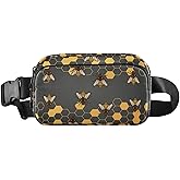 Bee Fanny Pack for Women Mini Belt Bag with Adjustable Strap Waterproof Waist Packs Small Pouch Crossbody Bags for Hiking Running Cycling Traveling