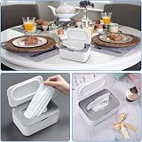 Yoosso Wipes Dispenser Case Grey Baby Wet Box Tissue Storage with Lid Seal view 3