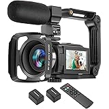 ZUODUN 4K Camcorder 60FPS Ultra HD Vlogging Video Camera for YouTube 48MP 16X Digital Zoom IR Night Vision WiFi Vlog Recorder