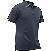 ZITY Men's Golf Shirts Short Sleeve Collared Polo Shirts for Men Moisture Wicking Solid Tennis Shirt