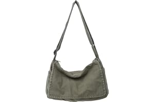 BEFUNIRISE Canvas Messenger Bag for Women Men Vintage Satchel Bag Aesthetic Crossbody Shoulder Bag Casual Sling Bag