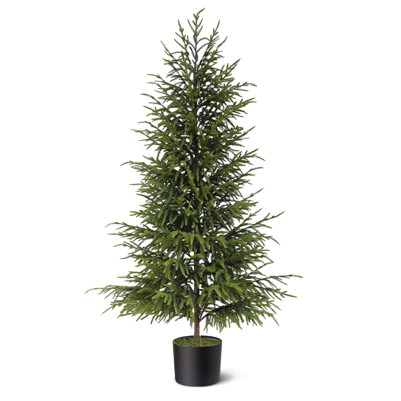 Photo 1 of  Christmas Norfolk Pine Tree Artificial Christmas Tree Faux Potted Plants for Front Porch Christmas Indoor Outdoor Decor****similar
