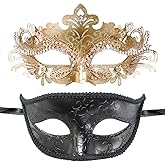 Coddsmz Couple Masquerade Mask Set - Venetian & Mardi Gras Mask for Women & Men