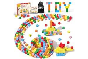 SUGFUT 42PCS Magnetic Blocks, Montessori Toys Magnet Cubes, STEM Educational Sensory Magnetic Building Blocks for Todders Birthday Gifts