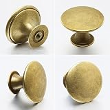 Juibao 12Pcs Gold Cabinet Door Knobs Antique Brass with Screws 30x21mm view 4
