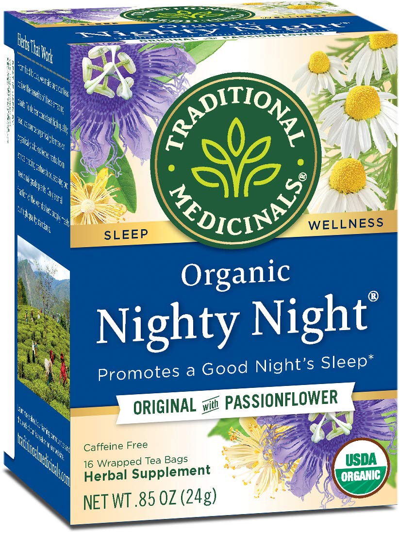 Traditional Medicinals Organic Nighty Night Tea Relaxation Tea, 16 Tea Bags (Pack of 6)